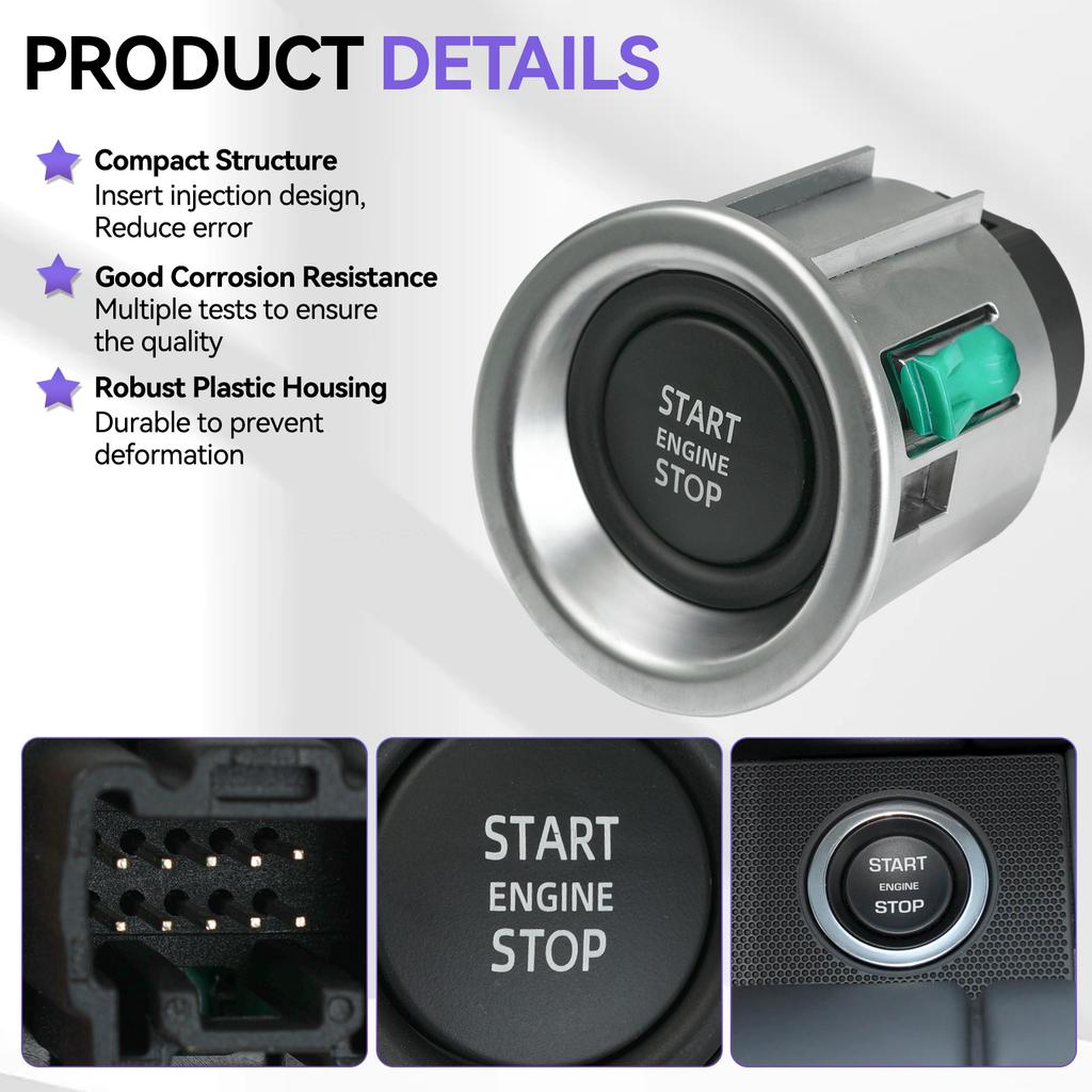Car Engine Key Start Stop Button Ignition Switch For Land Rover Range Rover L322 2010-13 Keyless Start Switch LR050802 LR011897
