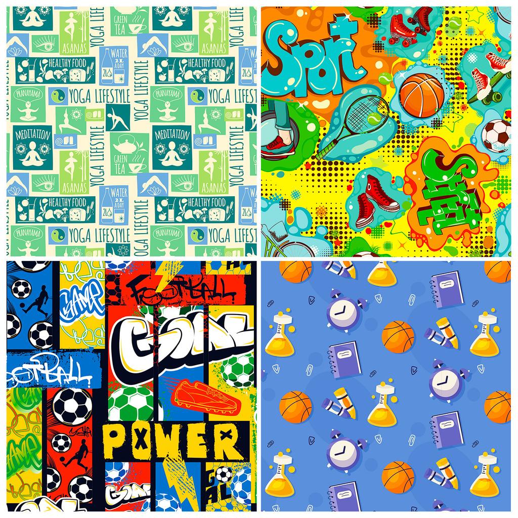 12 Photo Albums Decorative Cut Paper Sports Theme Hand Account Material Background Paper 6 Inch Card Paper