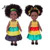Toddler Toys for Imaginative Play 14 Inch Black Doll with Afro Hair, Soft Vinyl Posable African American Dolls Curly Hair Kids, Dress Up Fashion