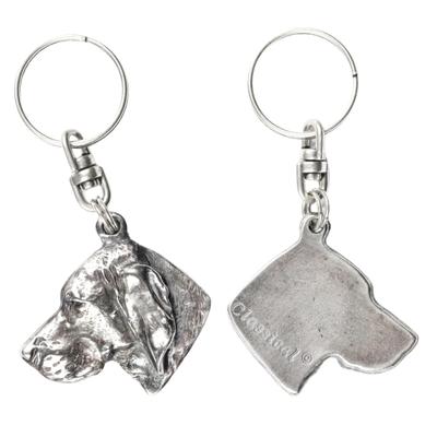 Выжла, венгерская короткошерстная легавая - Посеребренная подвеска с собакой в декоративной коробке, украшение на сумочку, подвеска на рюкзак от бренда