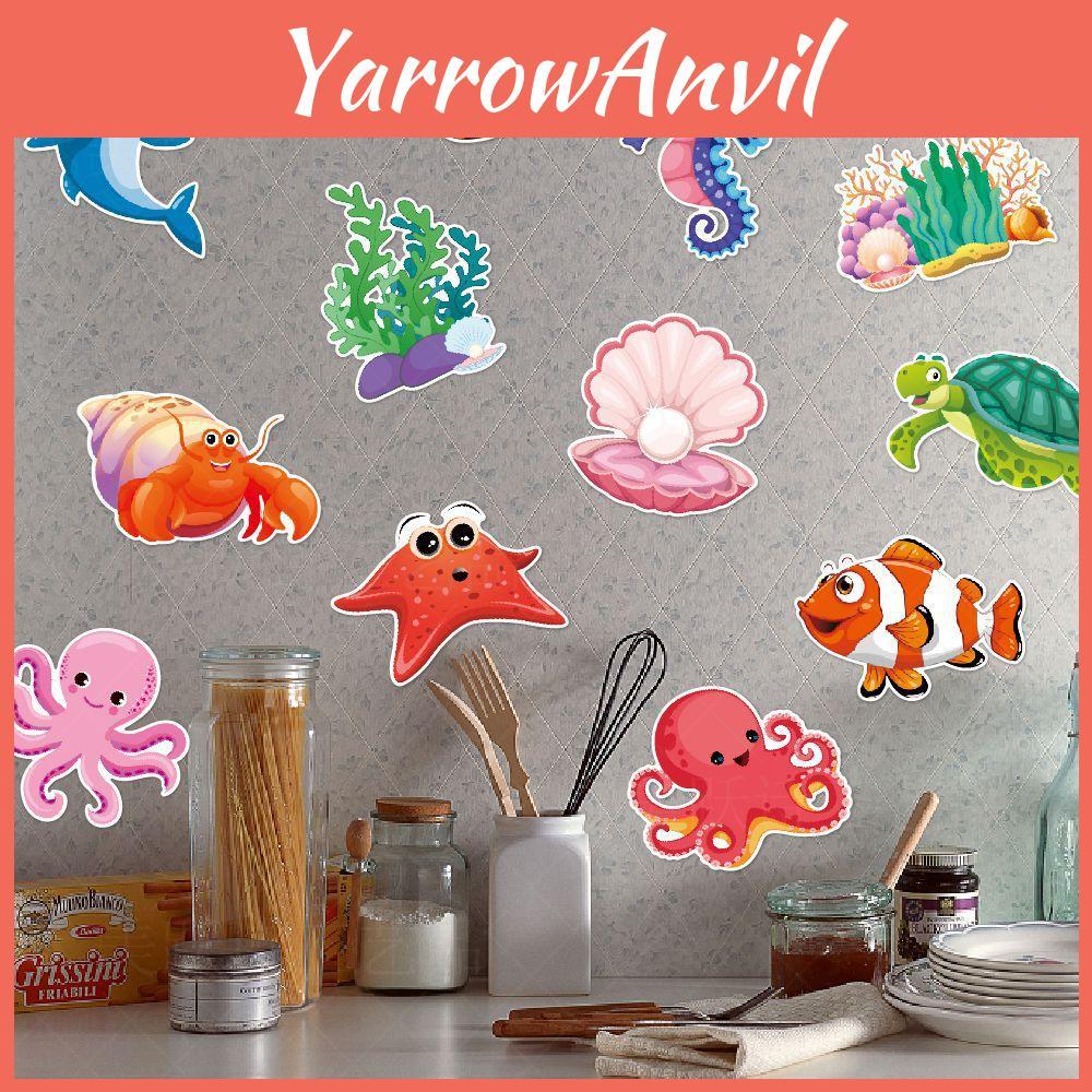 Kids Birthday Marine Theme Wall Stickers With Starfish Turtles Sharks Design For Party Decorations And Photo Scene