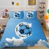 Simple Sport Ball Black White Bedding King Size Soccer Comforter Cover Set 3D Boys Bedroom Decor Football Duvet Cover Sets