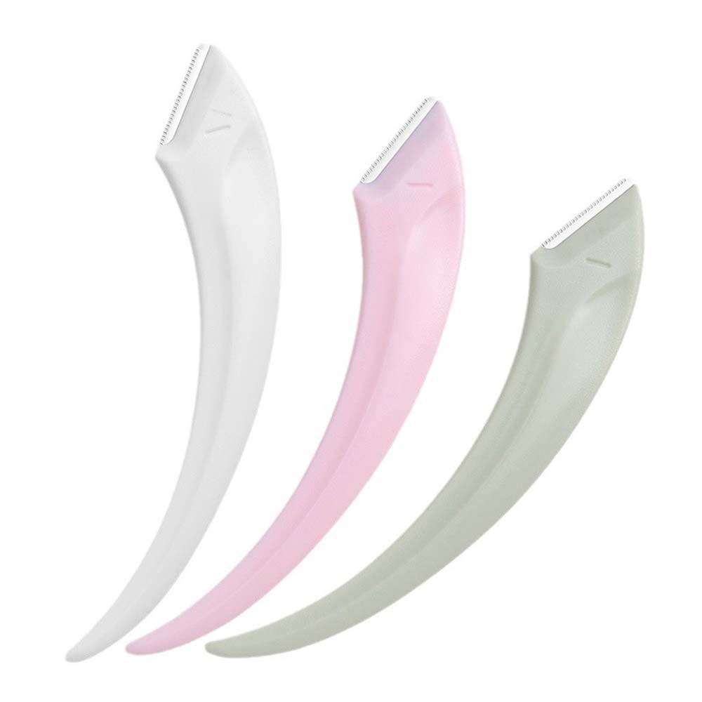 Curved Moon Shaped Curved Eyebrow Trimmer Facial Hair Razor Curved Eyebrow Shaper Shaver Girls