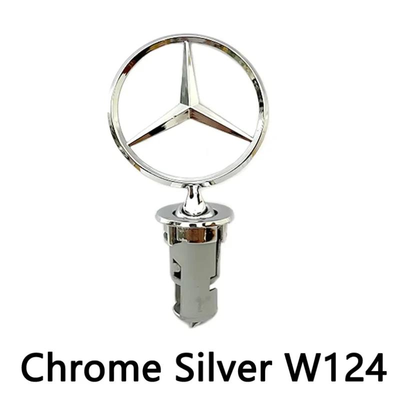 Car Sticker 1Pcs 44mm 3D Zinc Alloy Car Front Hood Emblem Bonnet Label Badge for Mercedes Benz W204 W210 W220 W212 C180 C200 Car