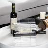 Transparent Red Wine Rack for Home Display, PET Bottle Holder with Creative Stackable Design Ideal Wine Shelf for Fridge Storage