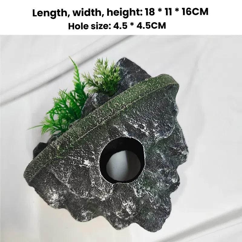 Подвесной островной аквариум Декоративный креативный плавающий камень Моделирование растений Пещеры Изделия ручной работы Украшения Аксессуары для аквариума