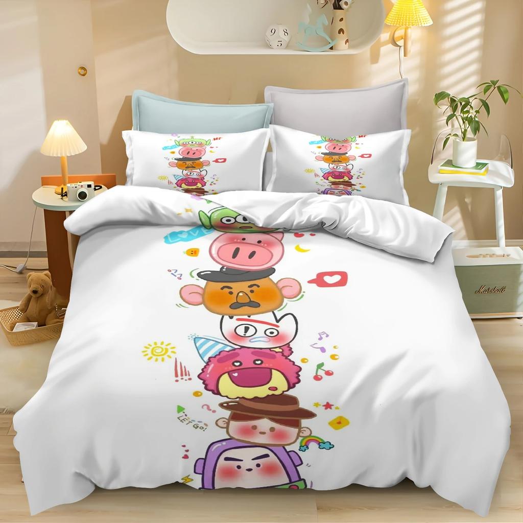 Новый дизайн Постельные комплекты История игрушек Базз Лайтер Вуди Пододеяльник Покрывало на кровать Пододеяльник Наволочка Комплекты из 2-3 предметов