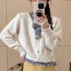Осень и Зима Женский Вязаный Новый Свитер Осень и Зима Короткое Вязаное Пальто
