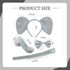 Animal Elephant Costume ,Ears Headband Bowtie Tail Nose,