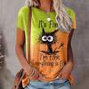 Women 3D Print T-shirts Streetwear Summer Cartoon Cats Fine Casual Short Sleeve O-neck T Shirt