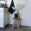 Round Stool 30x45 Cm In Brown Teak