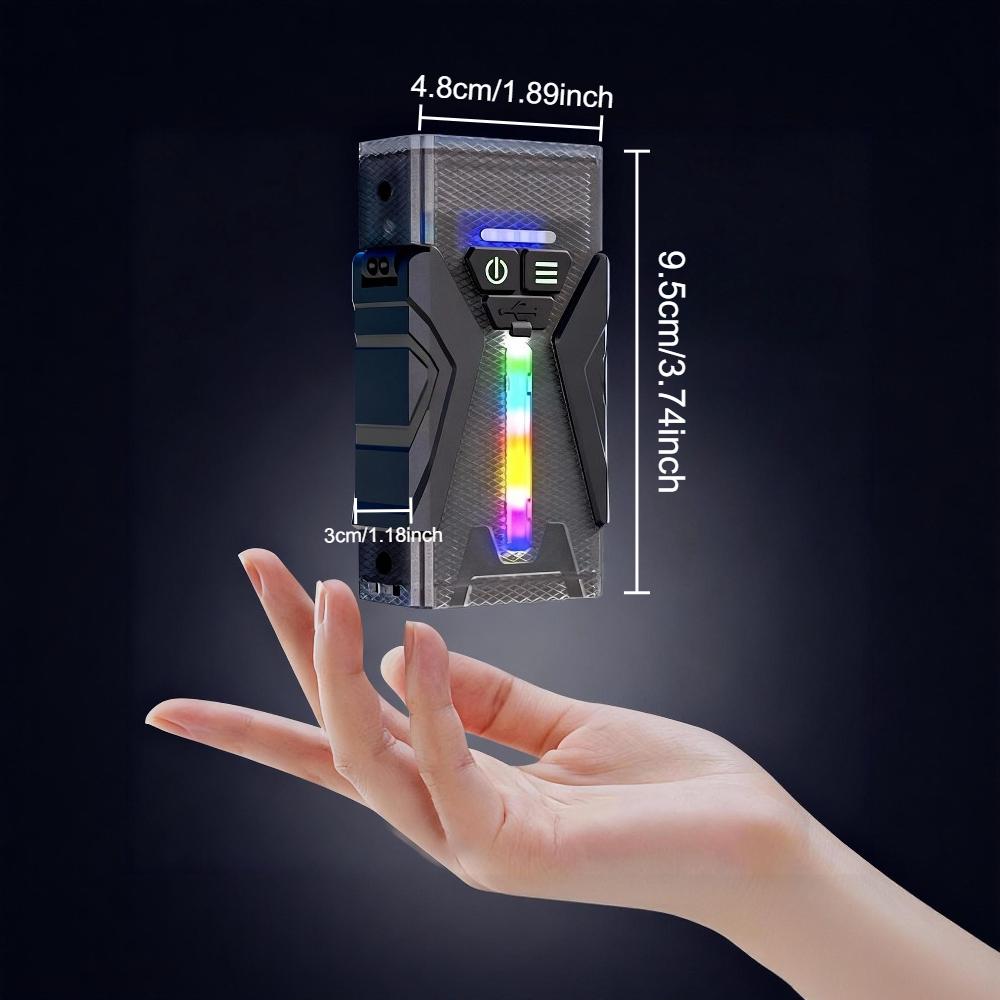 Перезаряжаемый EDC фонарик с RGB боковым светом Супер яркий карманный фонарик Водонепроницаемый для повседневного ношения/Кемпинга/Чрезвычайных ситуаций