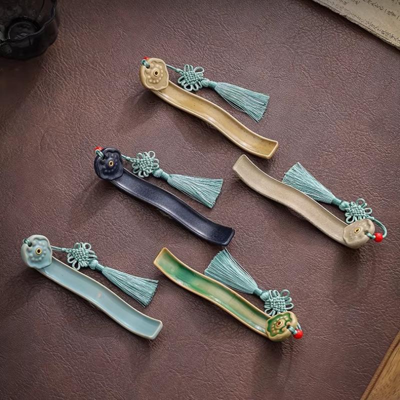 BEPAN Ruyi Line Incense Insert Creative Home Aromatherapy Base Chinese Design Tea Table Mini Incense Burner Home Decoration Gift