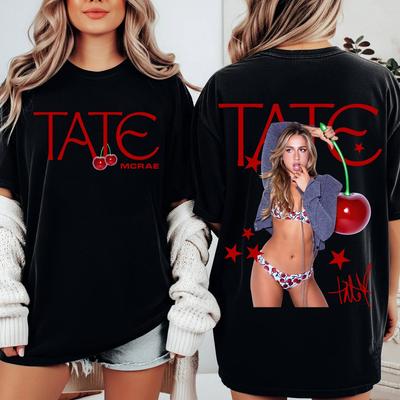 Tate McRae Graphic T-Shirt, Double Sided Tate McRae Shirt, Vintage Pop Singer Tee, Concert Fan Gift, Unisex Music Tee