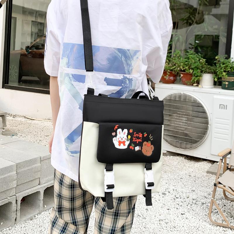 Four-Piece Backpack Set Junior High School Students' Lightweight Schoolbag Women's Large Capacity Backpack for Grade Three To Five and Six