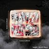 96pcs Glow in Dark Halloween Nails 3D Ghost Pumpkin Skull False Nails Full Cover Fake Nails  Party