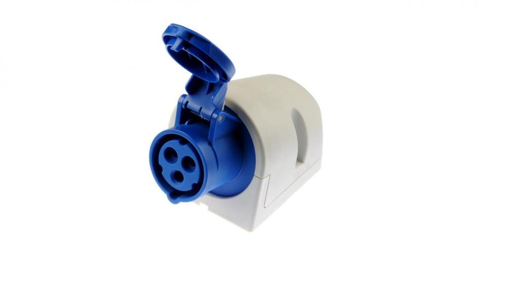 Gniazdo Stałe 16A 3P 230V Niebieskie Ip44 113-6
