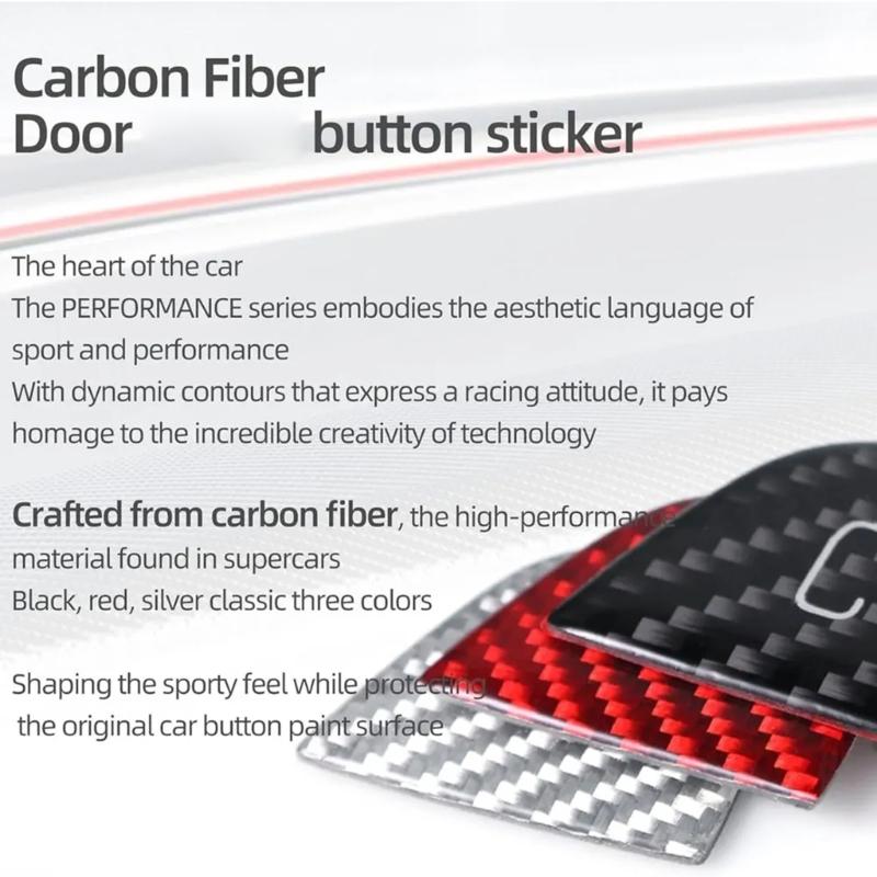 Precisions Fit Door Switches Button Protective Film for Select Model Carbon Fiber Resin Car Interior Upgrades Accessory