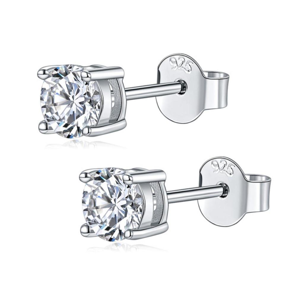 1 Carat Wedding Earrings Women Earrings S 925 Silver Four Prongs Solitaire Engagement Earrings Engagement Jewelry