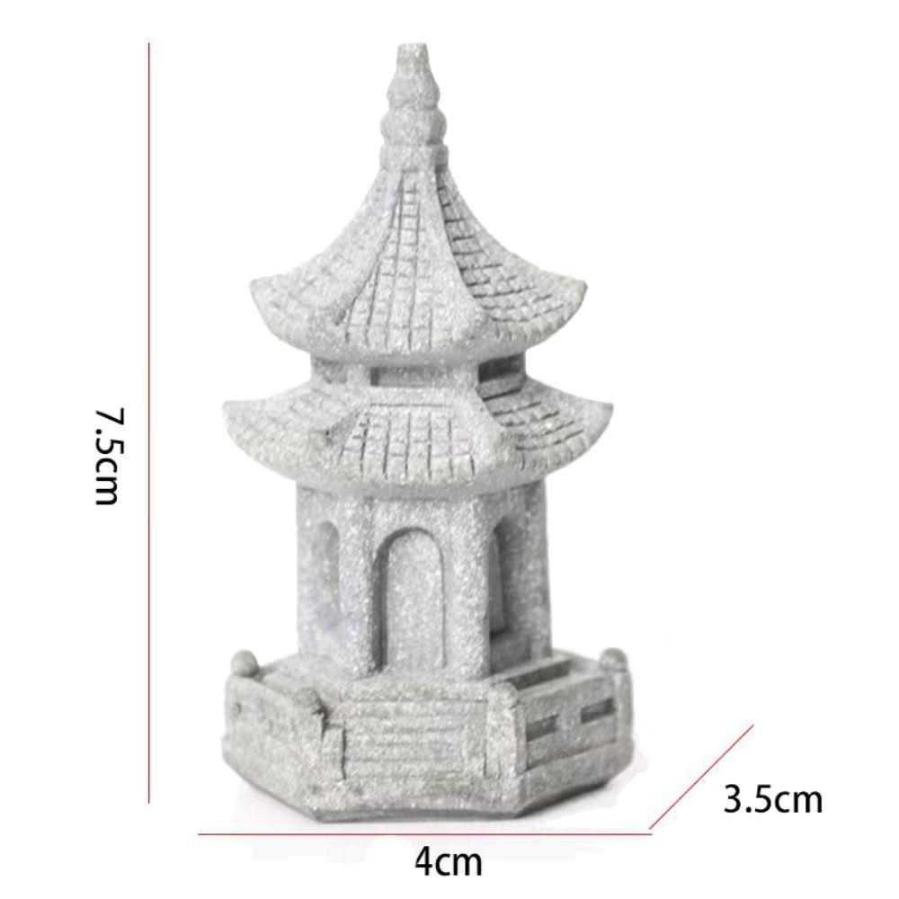 Artificial Mini Lanterns Statue Multifunctional Pagoda Garden Miniature Sculpture Home