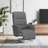 VidaXL Recliner with Footrest Dark Grey Fabric 356562