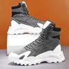 Fashion Men's Boots Comfortable Men Casual Shoes Breathable High Top Sneakers for Men Outdoor Non Slip Mens Ankle Boots Platform
