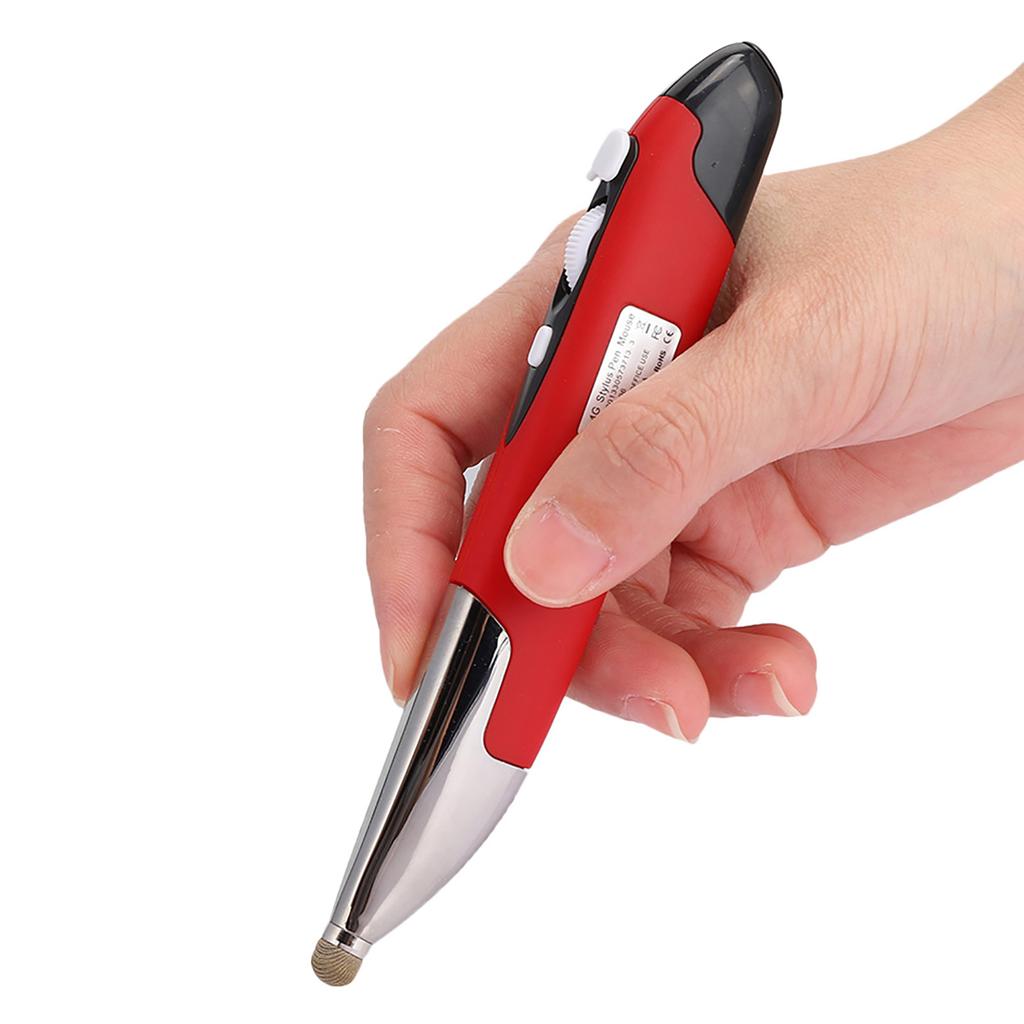 USB Computer PC Accessory Wireless 2.4G Mouse Pen Type Personalized Innovative(Claret PR-06)
