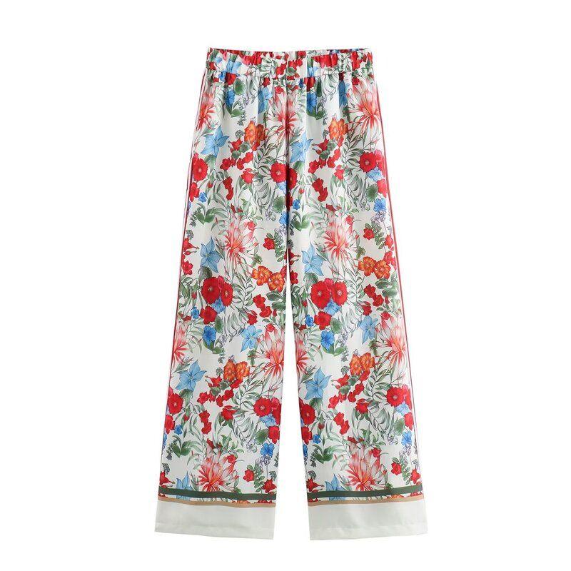 Style 2024 Summer New Arrival Women's Clothing Elegant Fashion European and American Style Fashion Positioning Linen Shirt High Waist Casual Pants