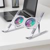 Foldable Laptop Stand Adjustable Holder Portable with 2 Cooling Fans Pad