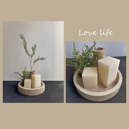 Деревянный круглый поднос для хранения Многоцелевой для фруктов, сладостей, конфет, десертов, закусок для аперитива