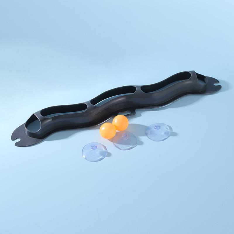 Многофункциональная прозрачная игрушка для кошек на присоске с настенным трекболом и мячом для настольного тенниса