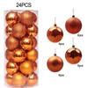 24 шт. Бордовые елочные шары для украшения елки и вечеринок