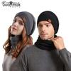 Winter European and American Fleece Knitted Woolen Hat Unisex Warm Hat Scarf Two-piece Set Cross-border