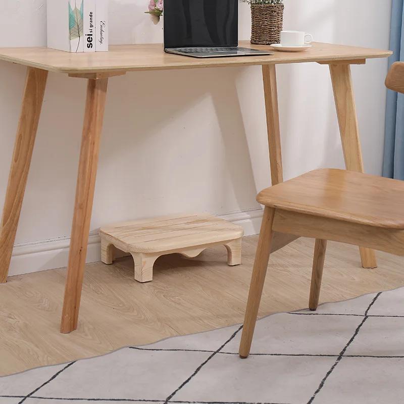 Деревянный табурет, низкая подставка для ног, офис, гостиная, подставка для ног, нескользящий детский табурет, деревянные табуреты для обуви, дом