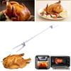 Stainless Steel Grill Rotisserie Forks Meat Spit Rods Barbecue Rotating Universal Rotisserie Rack for BBQ Outdoor