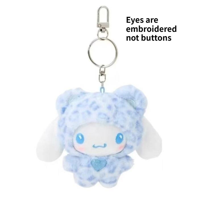 Серия Sanrio с леопардовым принтом Плюшевый брелок-подвеска для сумки Hello Kitty Сладкий подарок на день рождения для детей и девочек