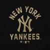 Fanatics MLB Standard Gold Print Logo Tee, New York Yankees, ML0325FW01, Black (BLK_NY)