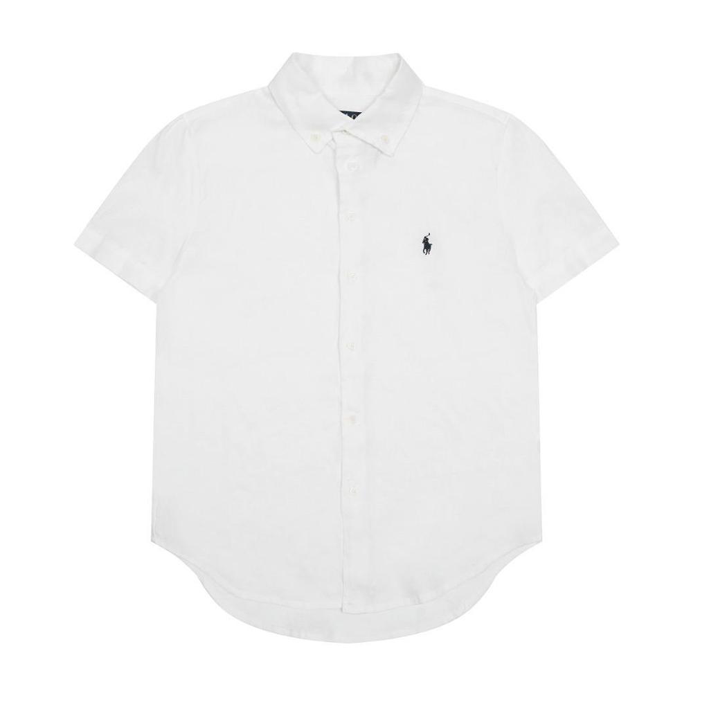 2025 Summer Ralph RL Little Pony Embroidered Pure Linen Goddess Short-Sleeved Shirt