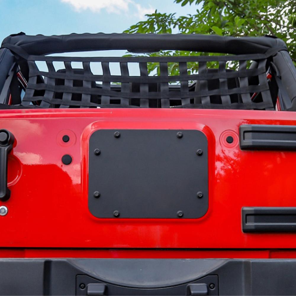 Заглушка-крышка для снятия крепления запасного колеса для Jeep Wrangler JK 2007-2017 Заглушка задней двери Резиновая Металлическая Аксессуары для экстерьера автомобиля