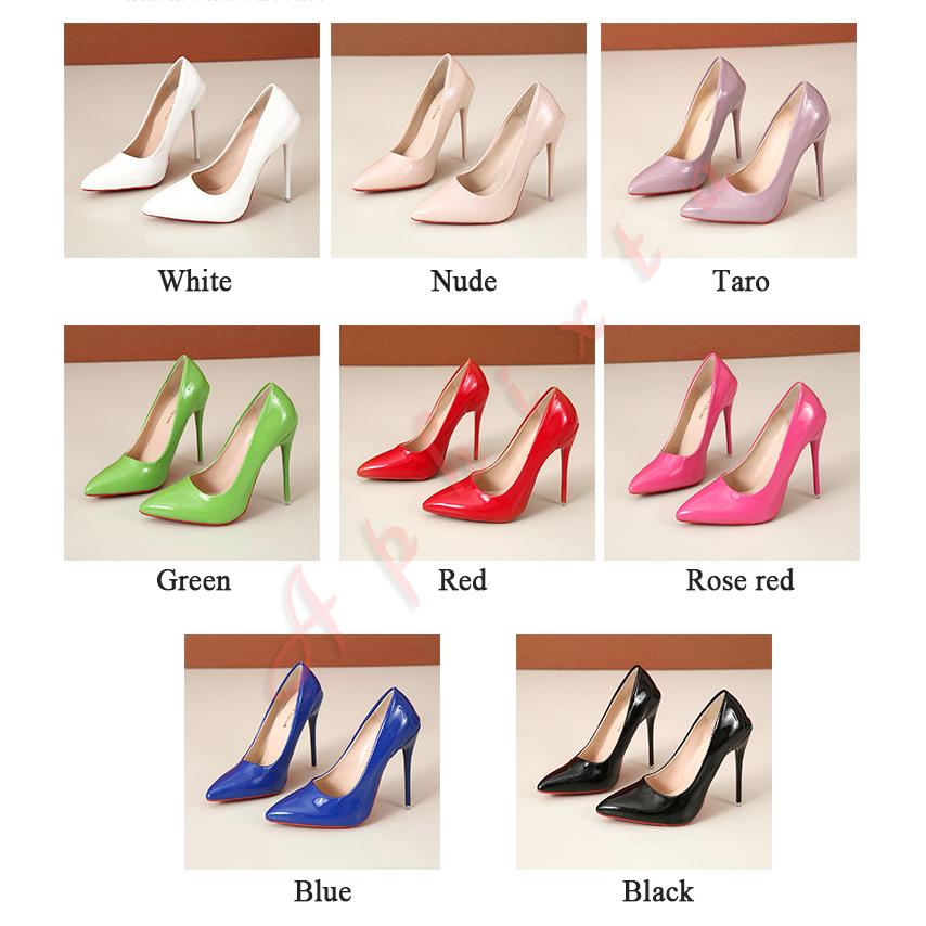 Aphixta 2025 Spring Super High 12cm Stiletto Heels Pumps Women Shoes Pointed Toe Florescence Patent Leather Office Thin Heel