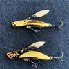 Silver Gold Metal VIB Lure Metal Artificial Bait Fishing Accessories Sinking Spinner Spoon  Fishing