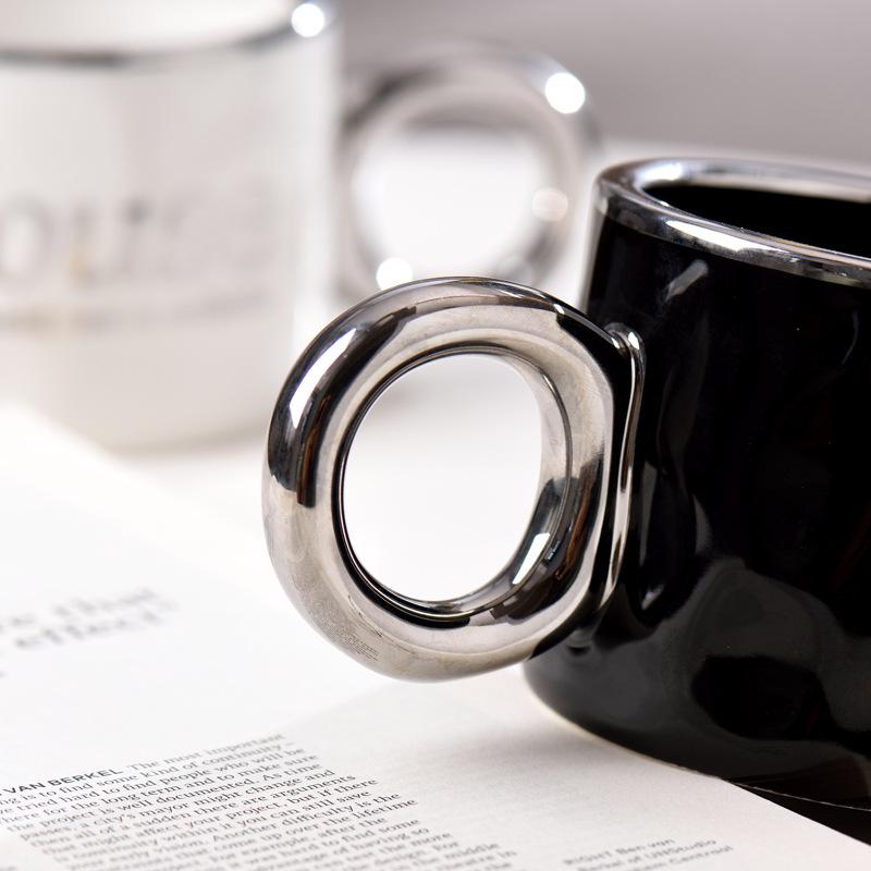 Легкая роскошная гальванизированная кружка керамическая чашка Instagram High Beauty Violent Bear чашка для воды креативная большая емкость HOUSE кофейная чашка