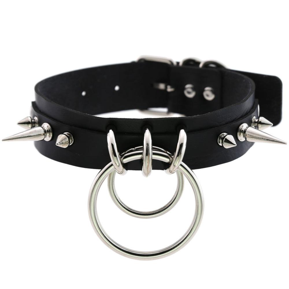 Spiked Choker For Women Men Punk Rock Collar Goth Fashion Necklaces Leather Studded Choker Girls Harajuku Gothic Jewelry