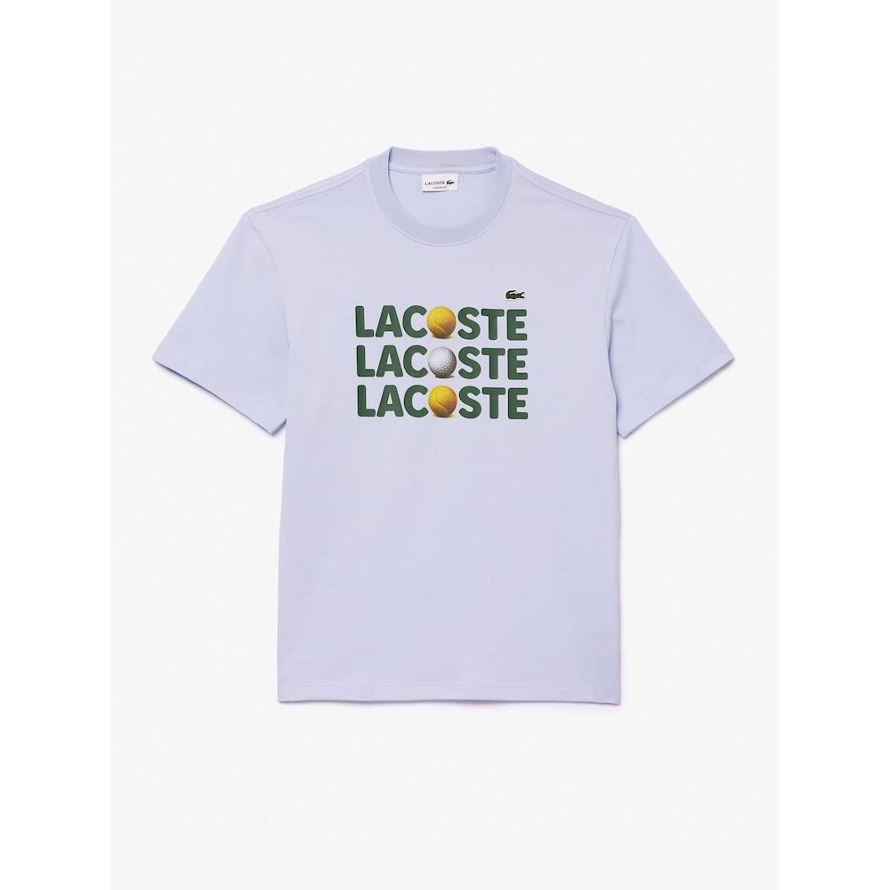 Lacoste Мужская футболка из плотного джерси с надписью «LeTTering Ball» Th7370 54g J2g q2nTh7370 54gJ2g