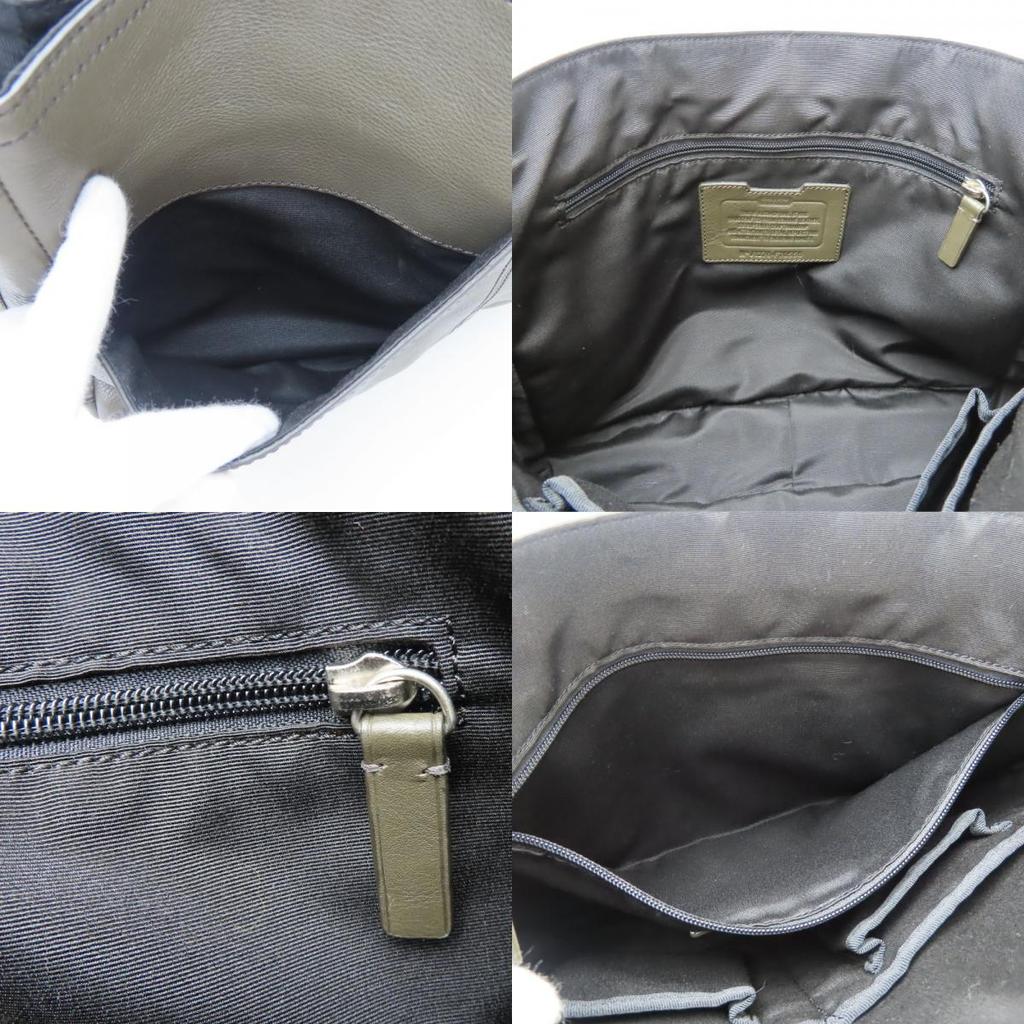 Used COACH Shoulder Bag F70556 Heritage Leather Khaki Brown System Messenger