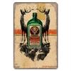 Jägermeister Винтажная металлическая жестяная табличка Бар Олень Настенное искусство Мужская берлога Декор Ретро-Алюминий