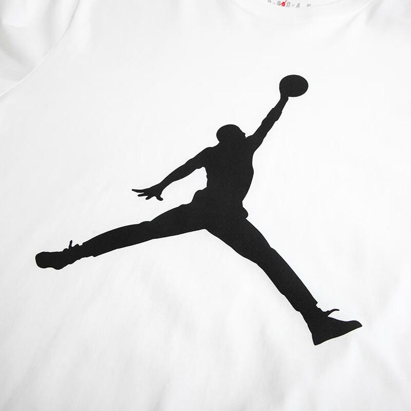 Jordan SS22 Футболка с круглым вырезом и логотипом, мужские топы, белые CJ0922-100