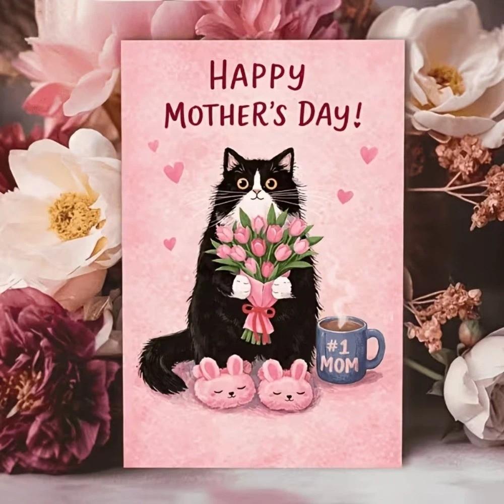 Blessing Message Mother's Day Greeting Card with the Words Invitation Card  Family Gatherings