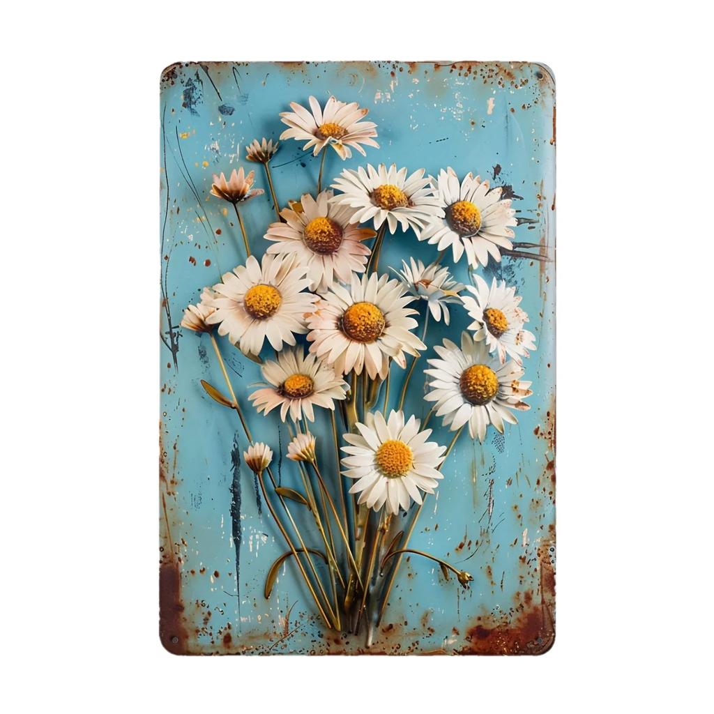 Vintage Bird Cactus Flamingo Metal Tin Sign Wall Art for Home, Bar, Garage & Garden Decor | Easy-Hang Vintage Animal Design