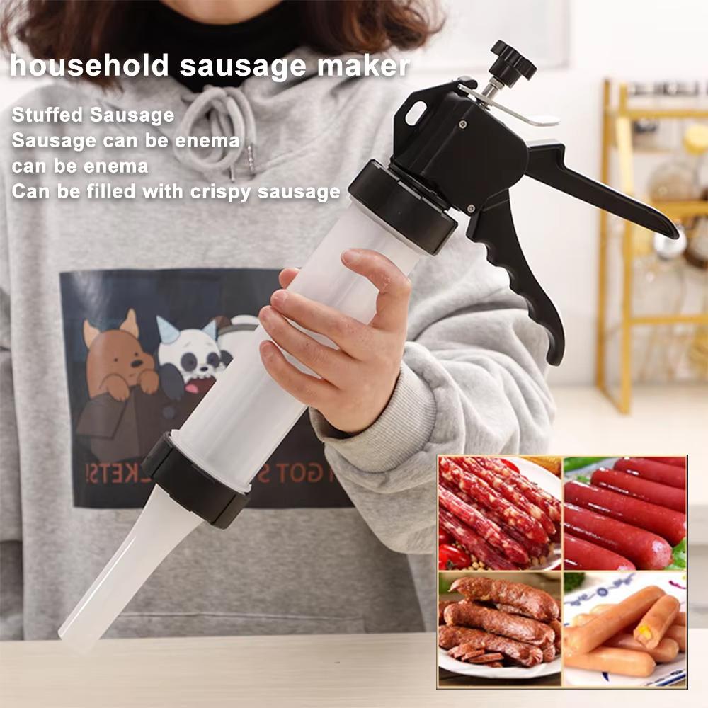 Manual Sausage Stuffing Machine Homemade Sausage Stuffer Sausage Meat Fillers Syringe Manual Meat Injector Tools Kitchen Gadgets